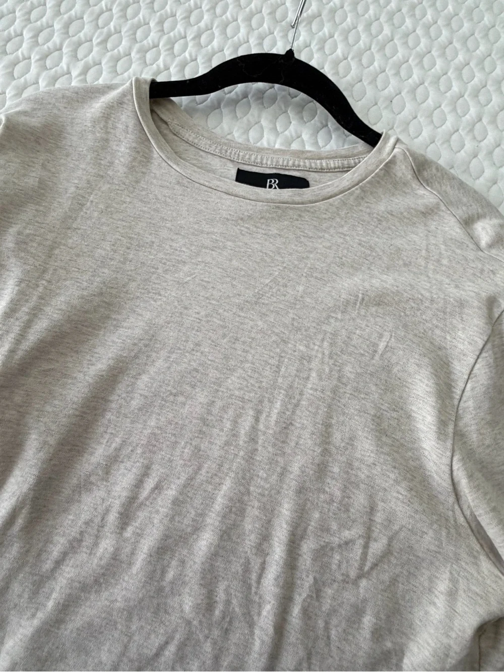 Banana Republic Men's Crew Neck T-Shirt in Oatmeal Heather